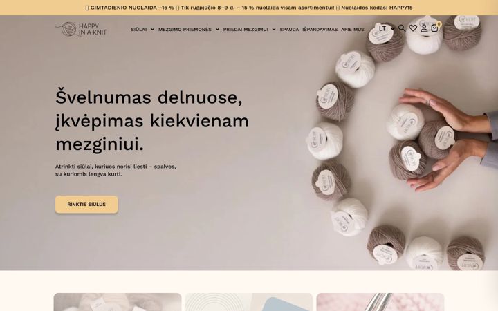 Screenshot of happyinaknit.com