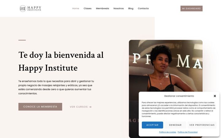 Screenshot of happyinstitutebyhm.com.co