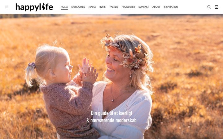 Captura de ecrã de happylife.dk