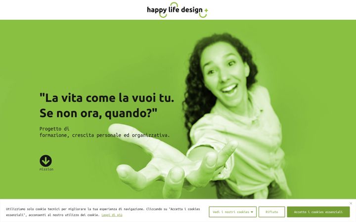Screenshot of happylifedesign.it