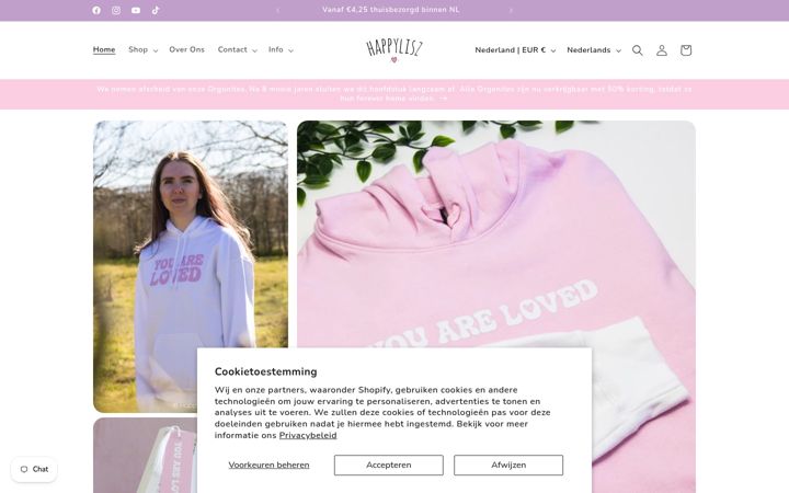 Screenshot of happylisz.nl