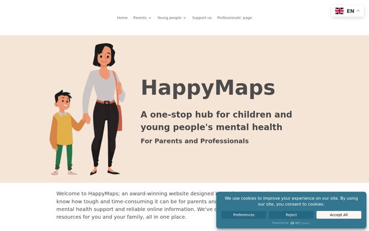 Screenshot of happymaps.co.uk