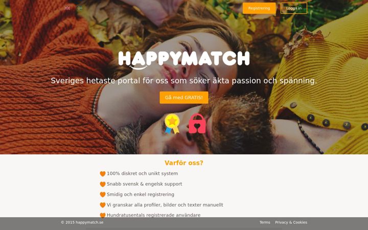 Screenshot of happymatch.se