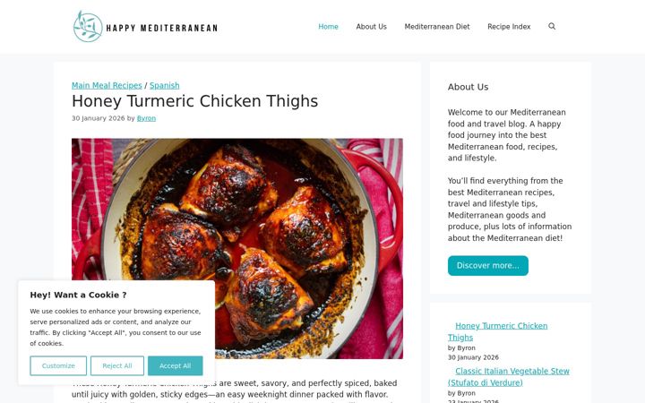 Screenshot of happymediterranean.com