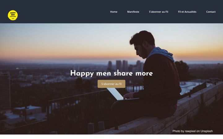 Screenshot of happymensharemore.com