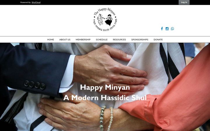 Screenshot of happyminyan.org