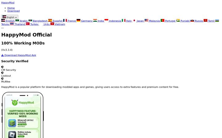 Screenshot of happymod.org.ph