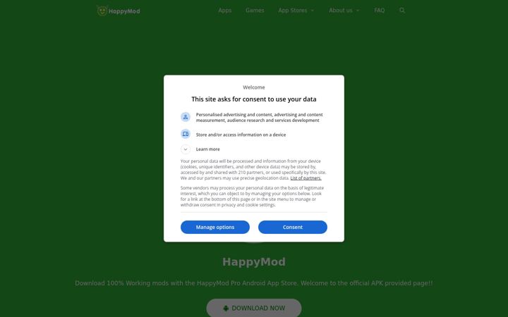Screenshot of happymod.pro