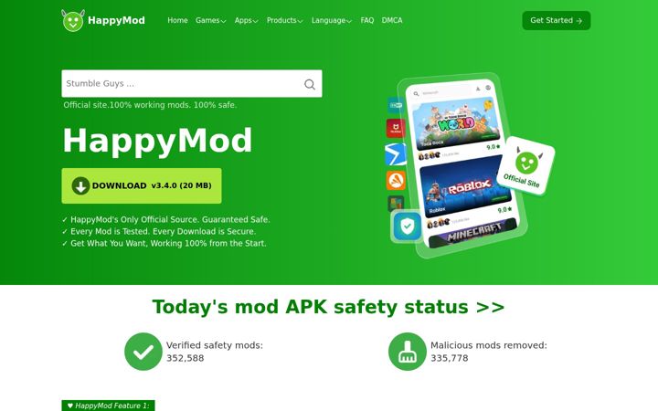 Screenshot ta' happymod.to