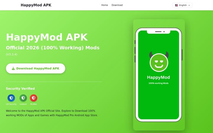Screenshot of happymodapk.pk