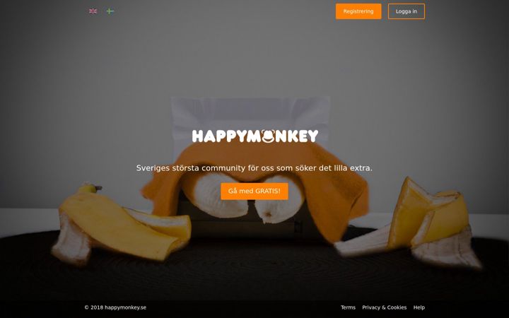 Screenshot of happymonkey.se