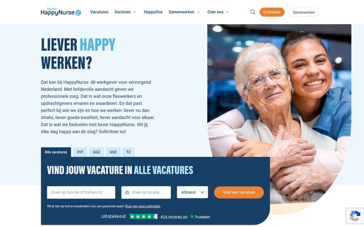 Screenshot of happynurse.nl