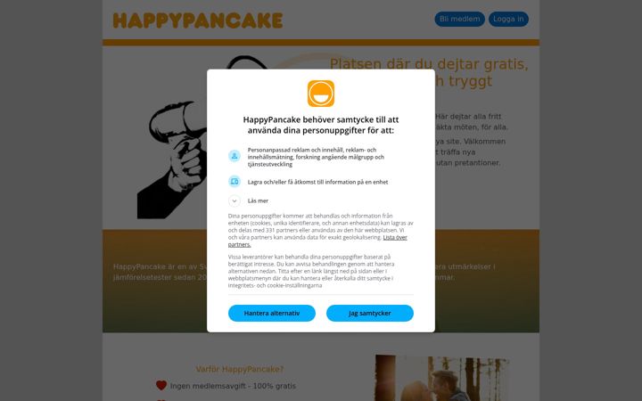 Screenshot of happypancake.se