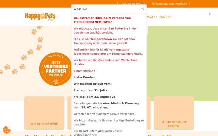 Screenshot of happypets-much.de
