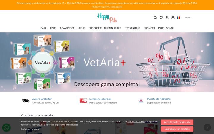 Screenshot of happypets.ro