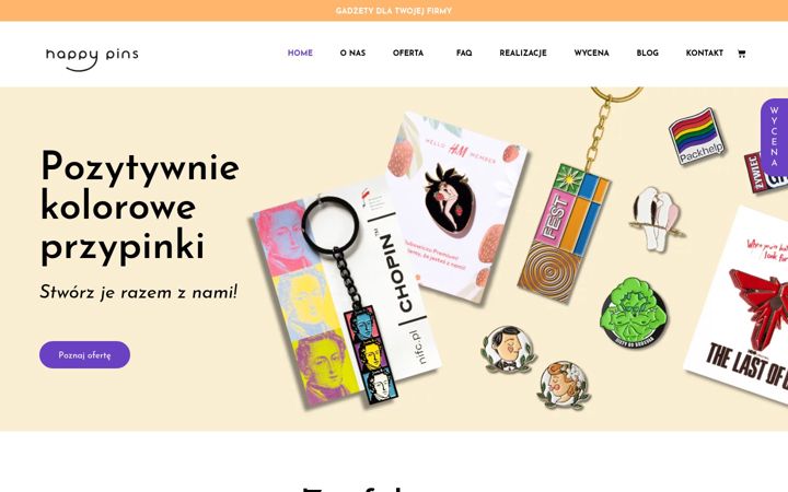 Screenshot of happypins.pl