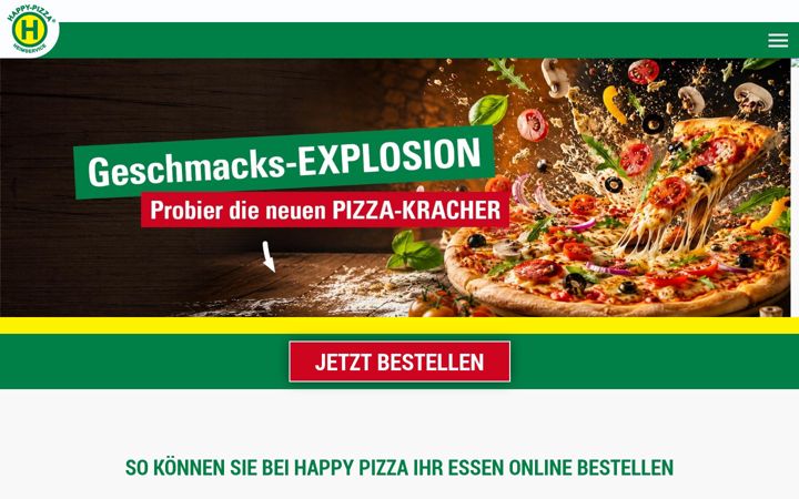 Screenshot of happypizza.de
