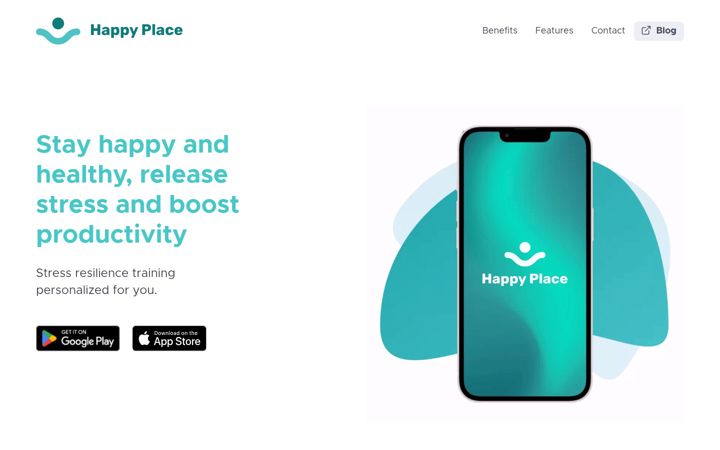 Screenshot of happyplace.science