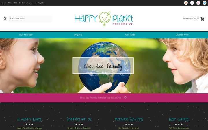 Screenshot of happyplanetcollective.com