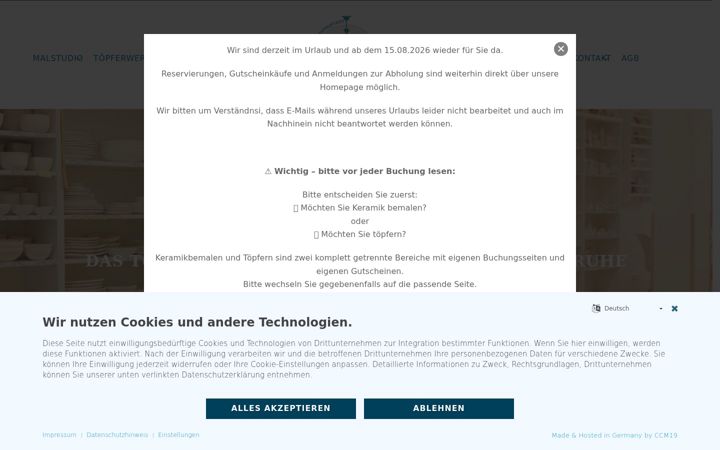 Screenshot of happypottery.de