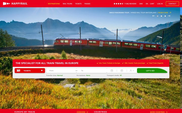 Screenshot of happyrail.com