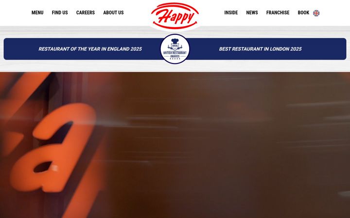 Screenshot of happyrestaurants.com