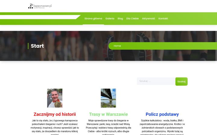 Screenshot of happyrunner.pl
