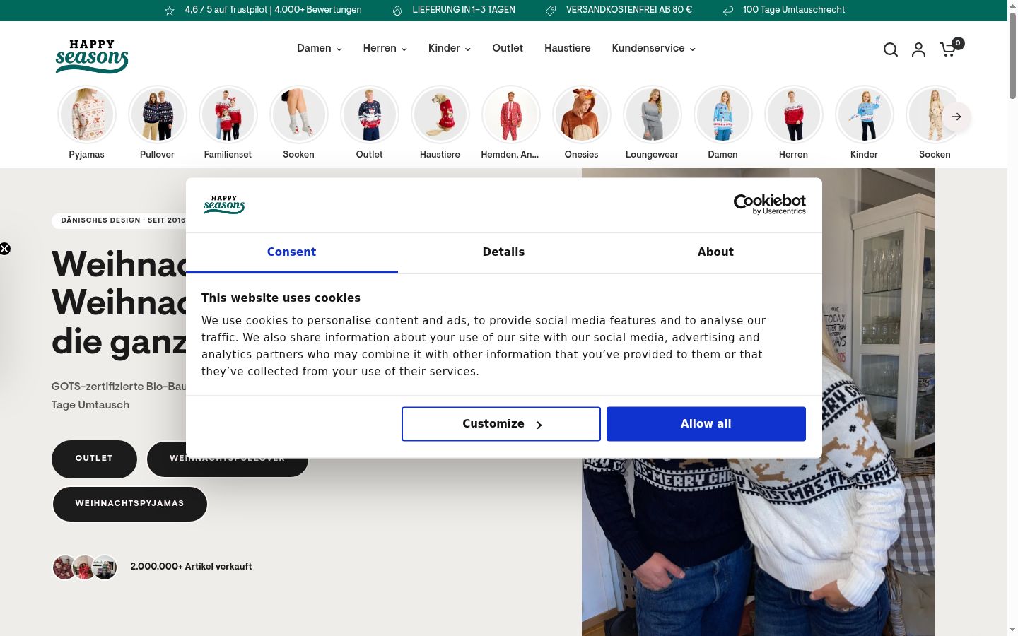 Screenshot tal-banner tal-kunsens muri qabel kwalunkwe interazzjoni