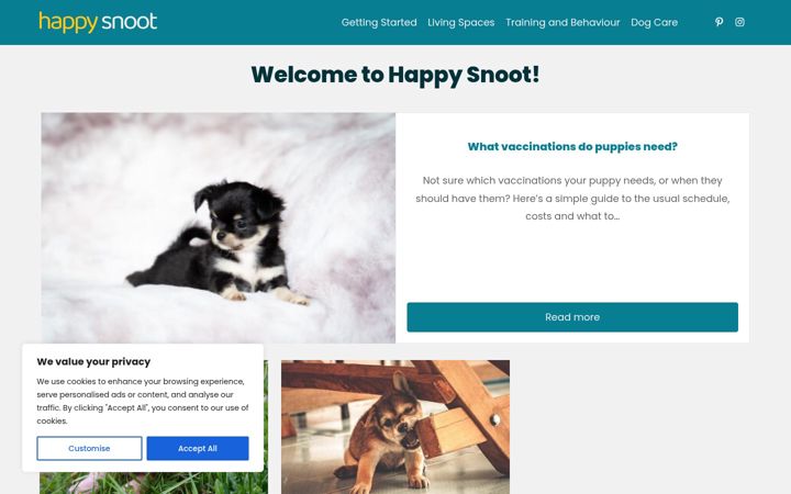 Screenshot of happysnoot.com