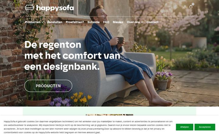 Screenshot of happysofa.nl