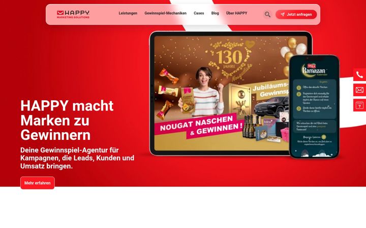 Screenshot of happysolutions.de