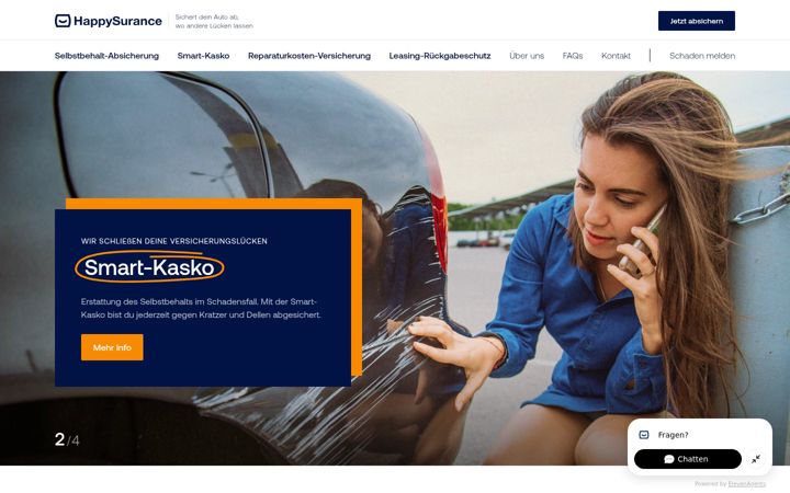 Screenshot of happysurance.de