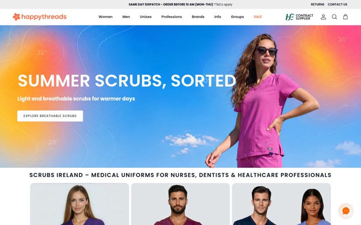 Screenshot of happythreads.ie