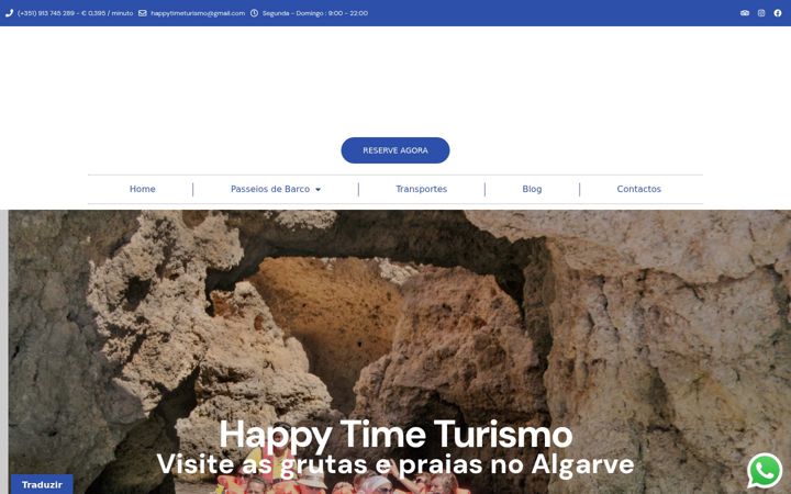 Ekrano kopija happytimeturismo.com