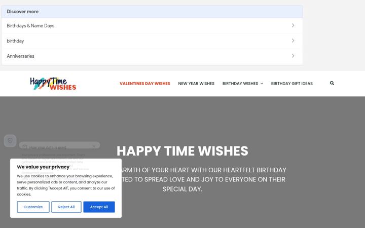 Screenshot of happytimewishes.com