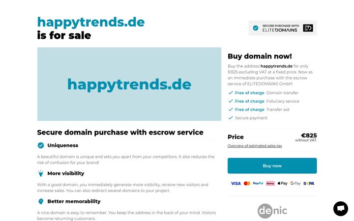Screenshot of happytrends.de