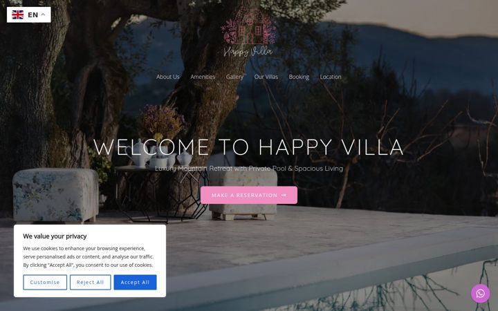 Screenshot of happyvillazante.com