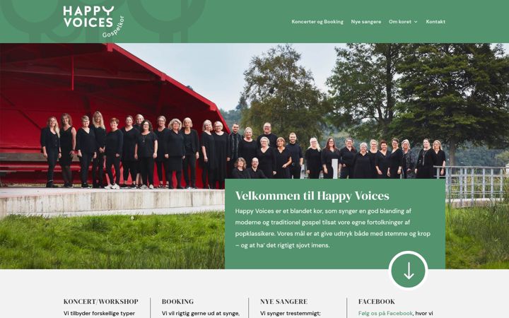Screenshot of happyvoices.dk