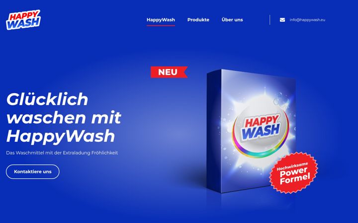 Captura de ecrã de happywash.eu