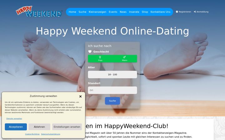 Posnetek zaslona happyweekend-club.de