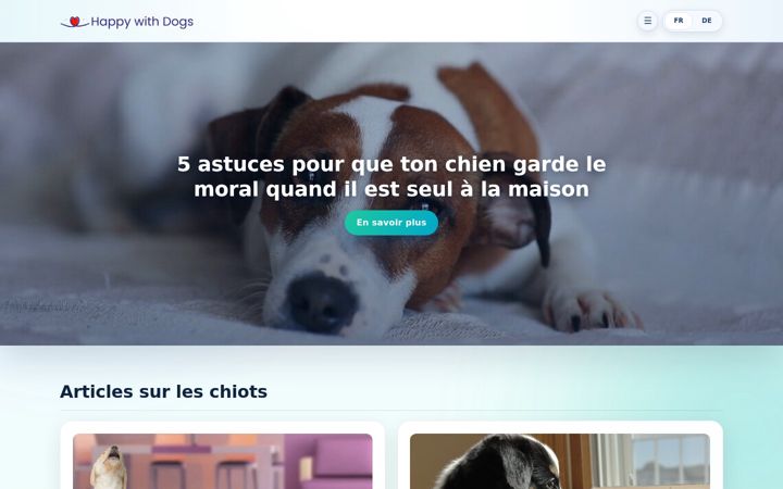 Screenshot of happywithdogs.ch