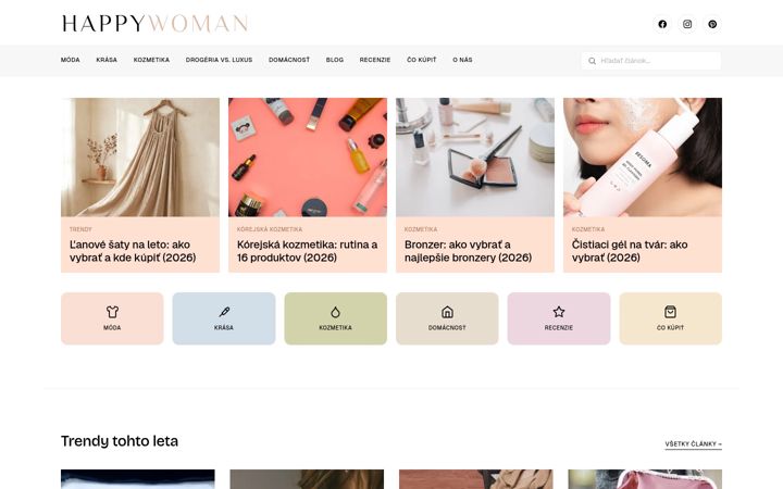 Screenshot of happywoman.sk