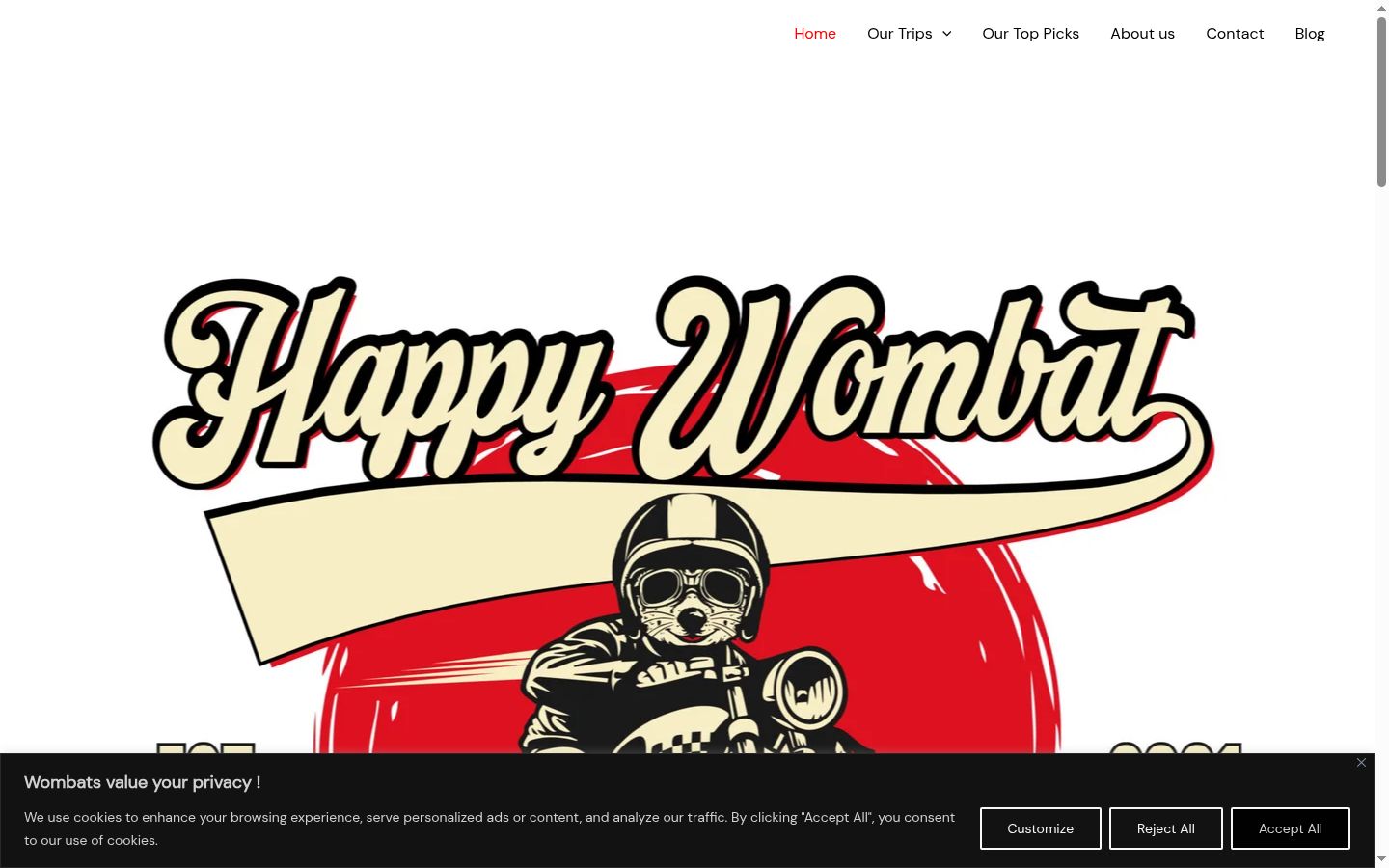 Captura de pantalla del banner de consentimiento mostrado antes de cualquier interacción