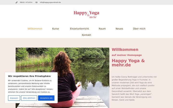 Posnetek zaslona happyyogaundmehr.de