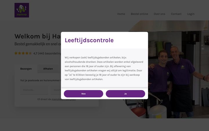 Screenshot of hapsnap.nl