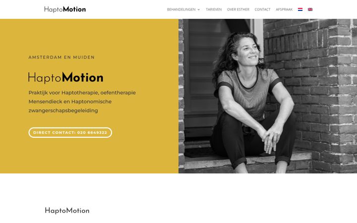 Screenshot of haptomotion.nl