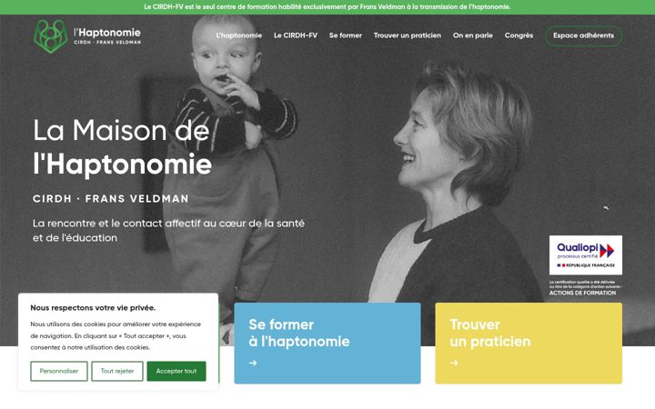 Screenshot of haptonomie.org