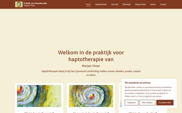 Screenshot of haptotherapie-reuver.nl
