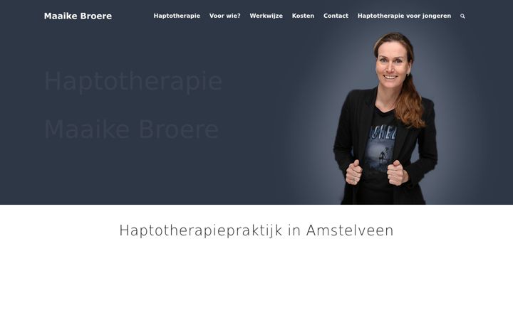 Screenshot of haptotherapiemaaikebroere.nl