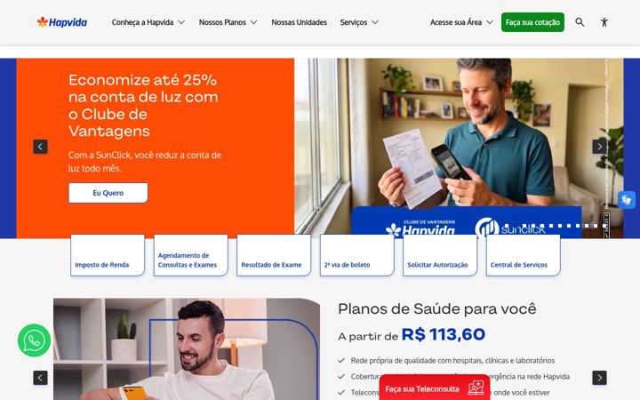 Zrzut ekranu hapvida.com.br